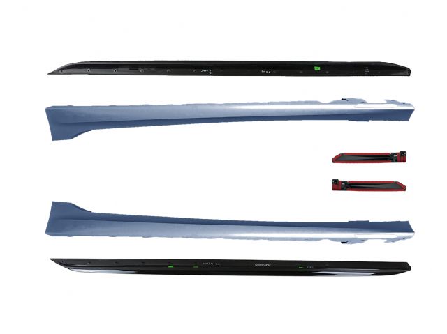 BMW 3 SERIES  G20 SIDE SKIRT W/ LIGHTING HOLE W/ SIDE FLAP (4PC)